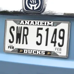 Fanmats Anaheim Ducks Chrome Metal License Plate Frame, 6.25" x 12.25"