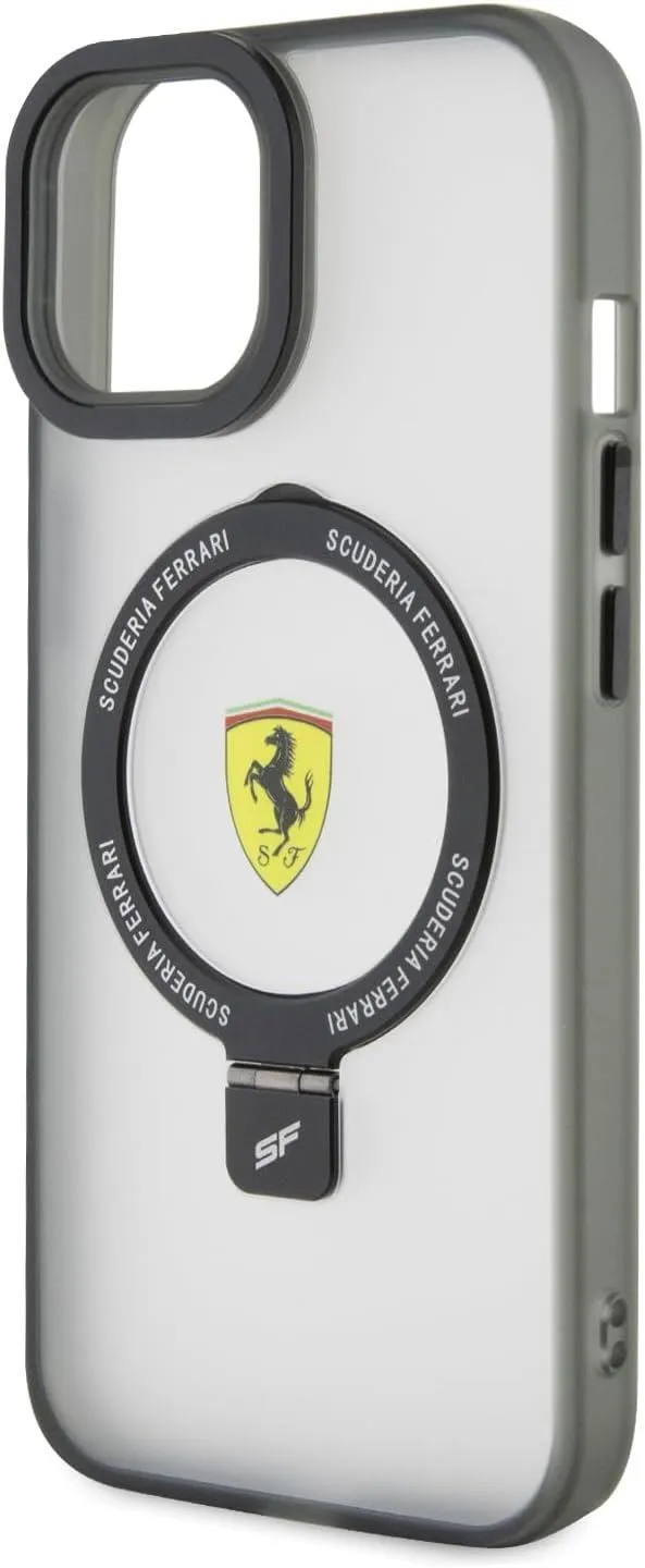 Ferrari Hardcase for iphone 15 6.1" with MagSafe & Ring Stand Transparent - FEHMP15SUSCAH