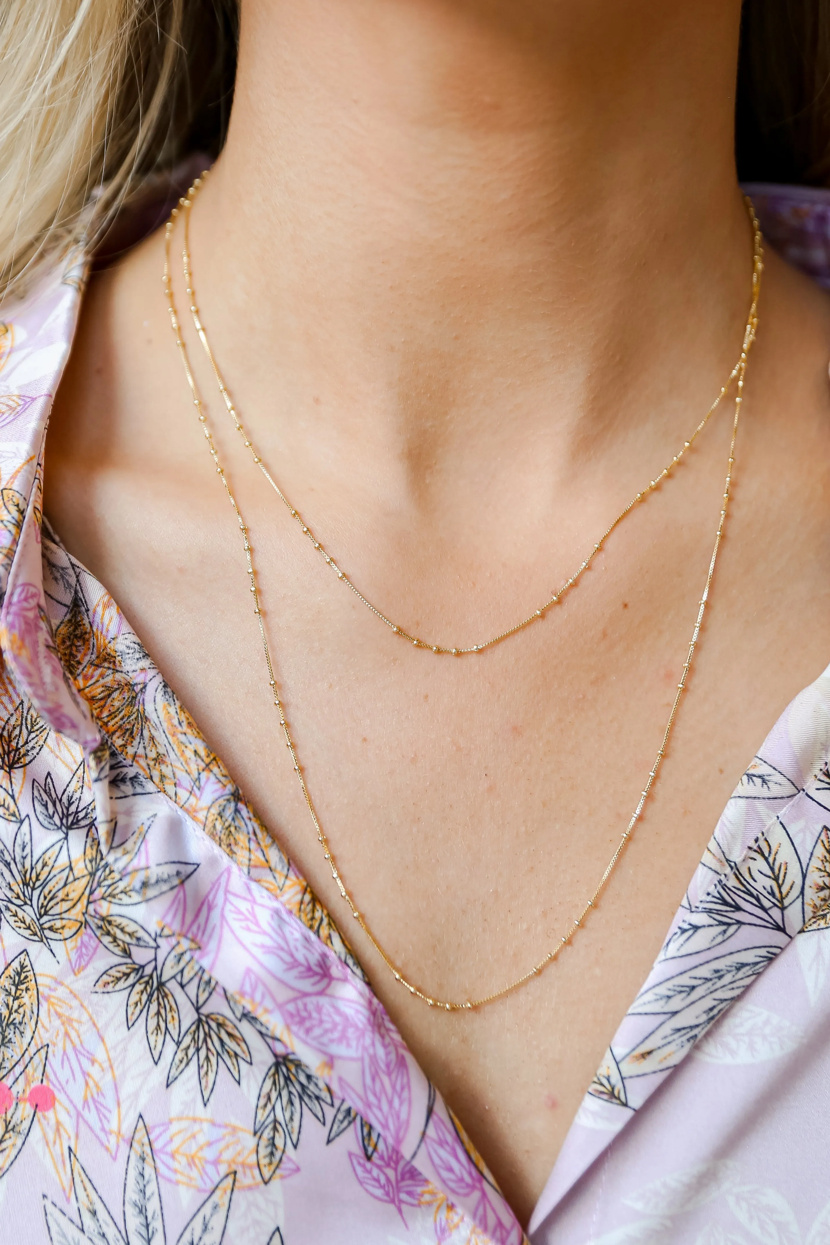 FINAL SALE - Mia Gold Layered Chain Necklace