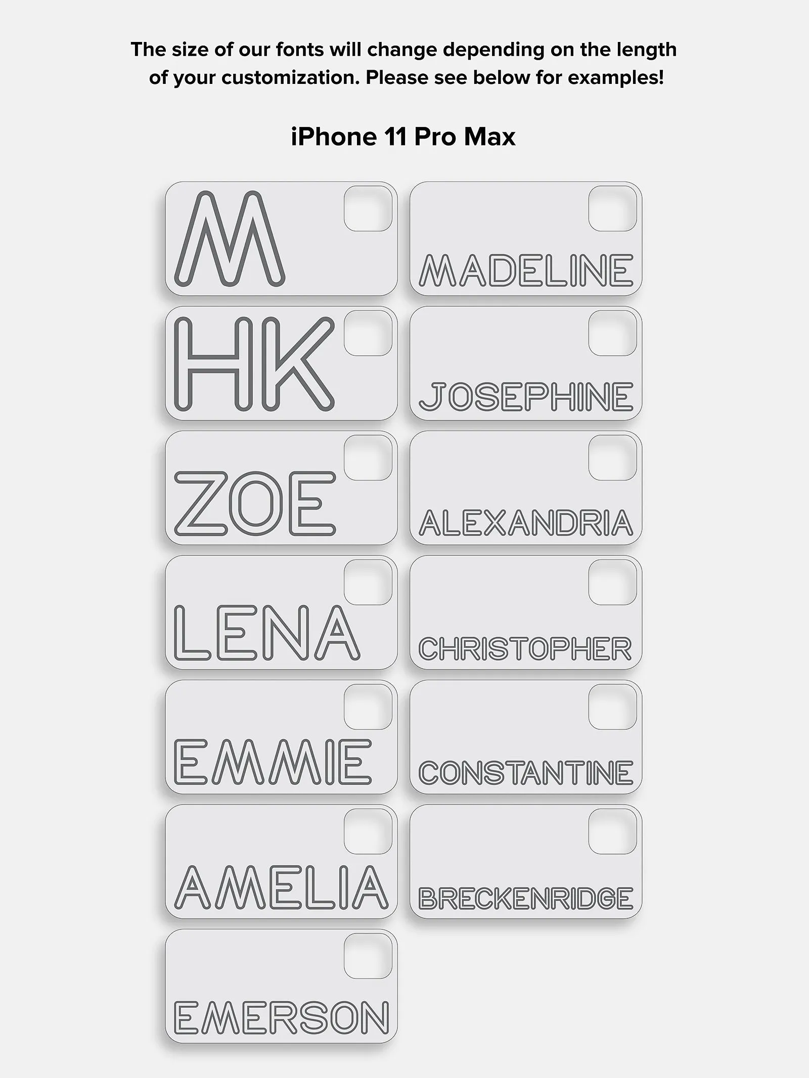 Fine Line Custom iPhone Case - Black