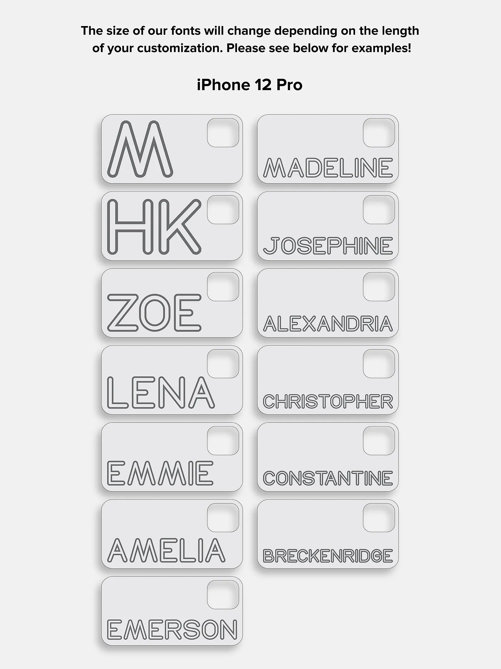 Fine Line Custom iPhone Case - Black