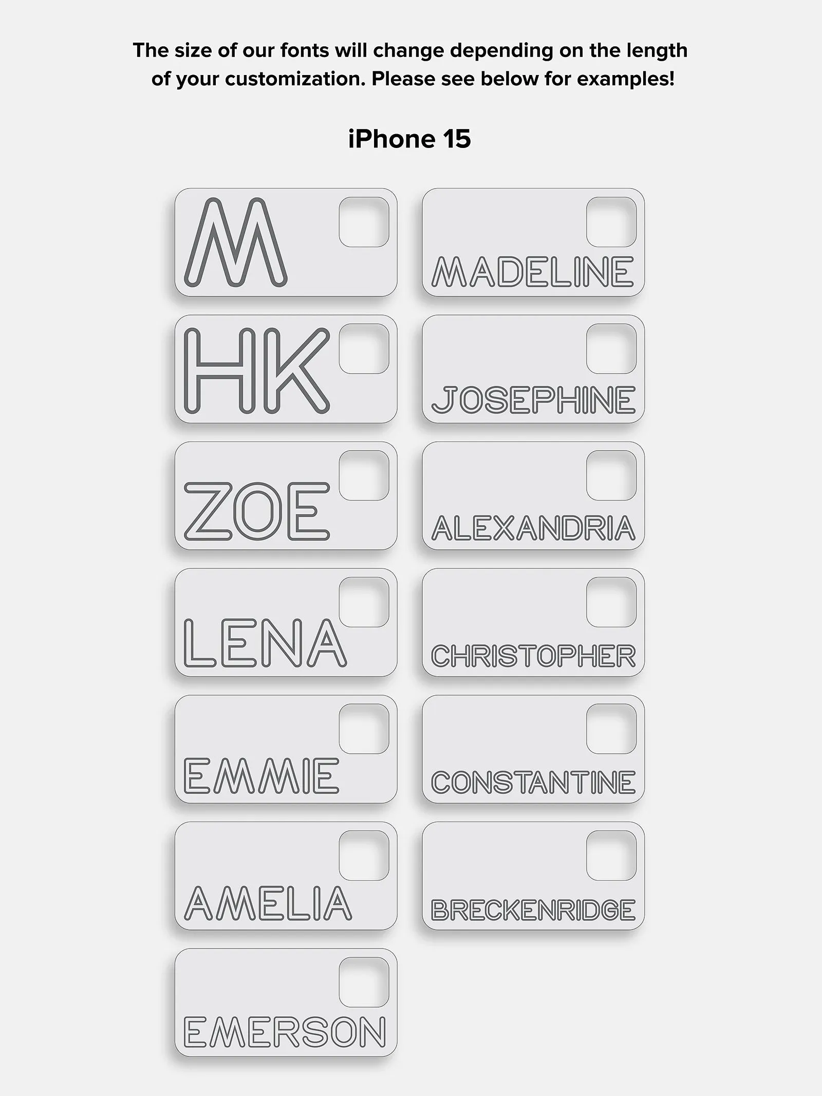 Fine Line Custom iPhone Case - Black