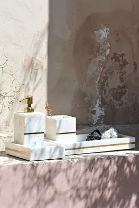 FLORENCE WHITE MARBLE BATHROOM SET