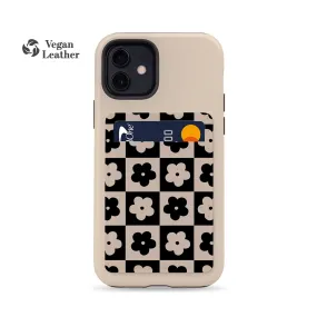 FLOWER POWER Black Phone Wallet