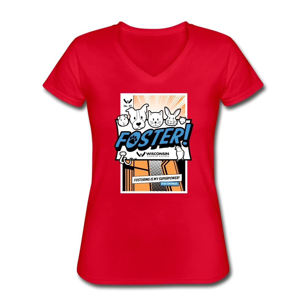 Foster Comic Contoured V-Neck T-Shirt