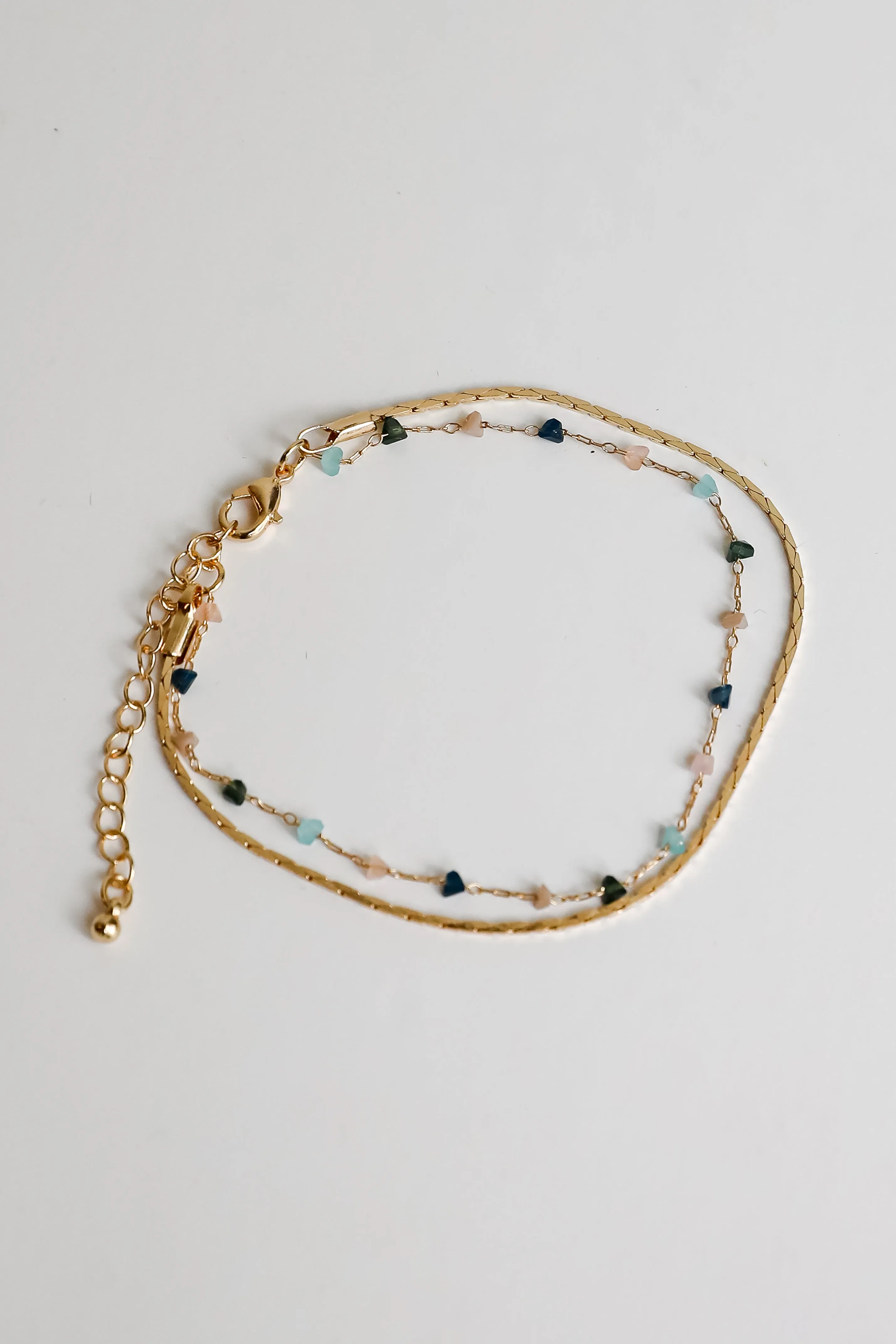 Gabby Gold Beaded Layered Bracelet