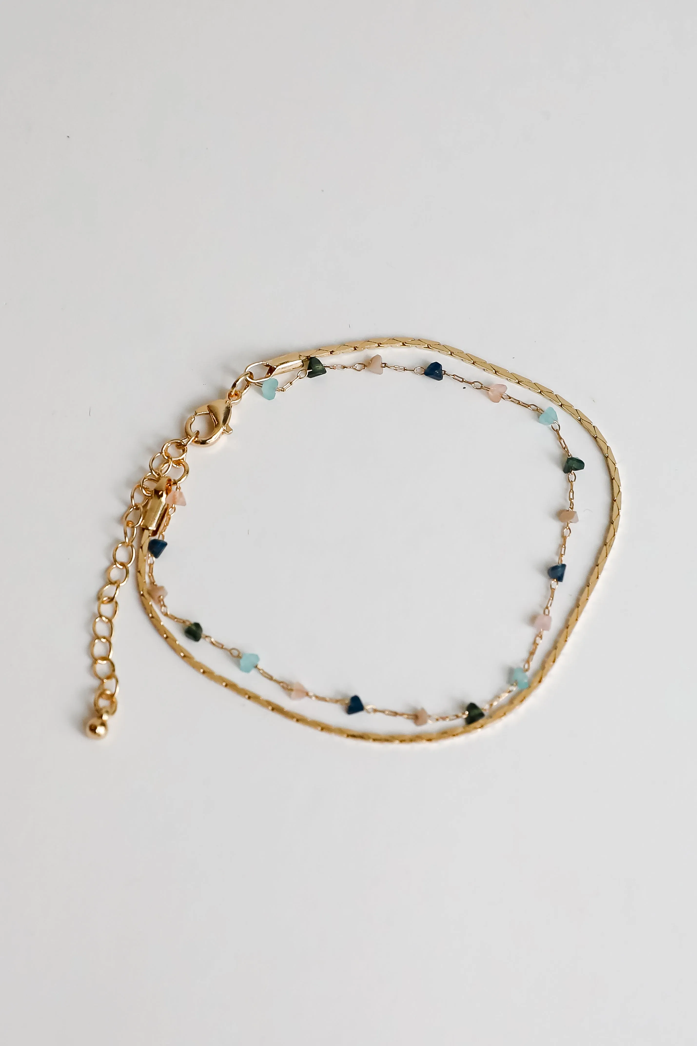 Gabby Gold Beaded Layered Bracelet