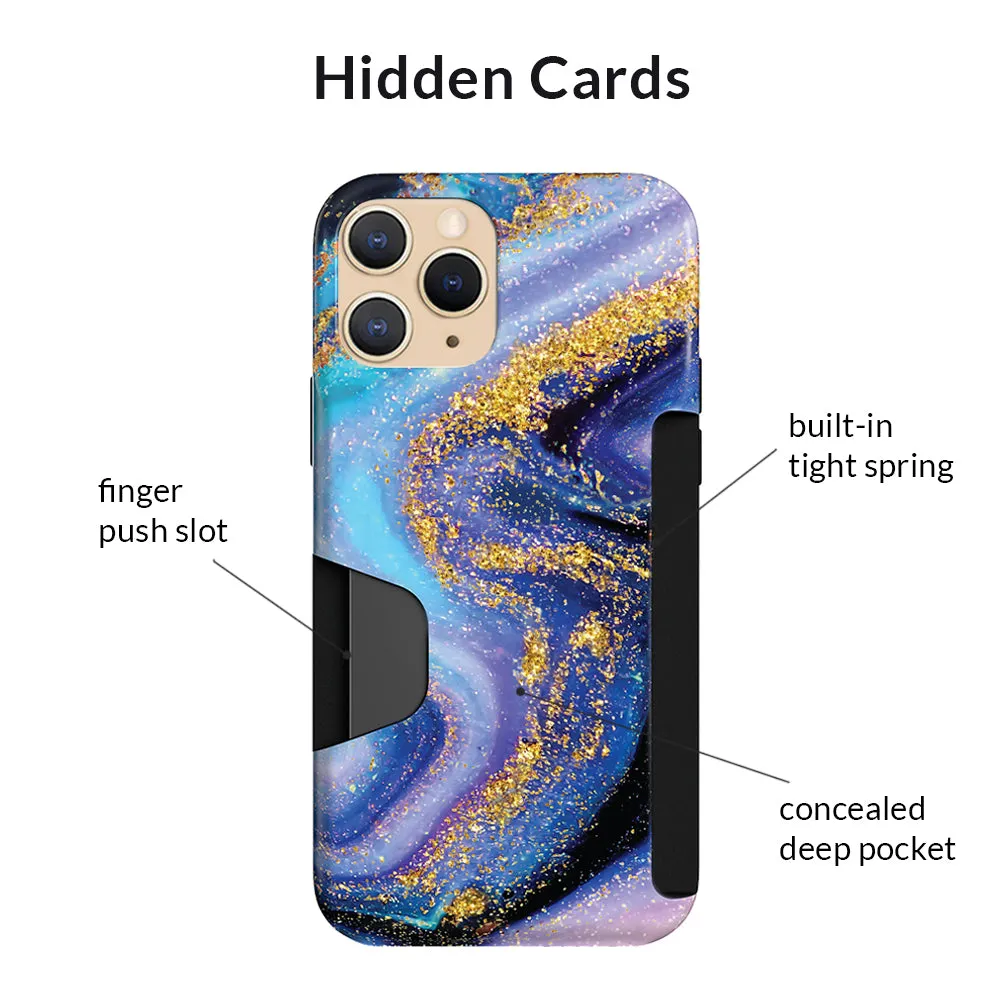 Galaxy Glitter iPhone Wallet Case