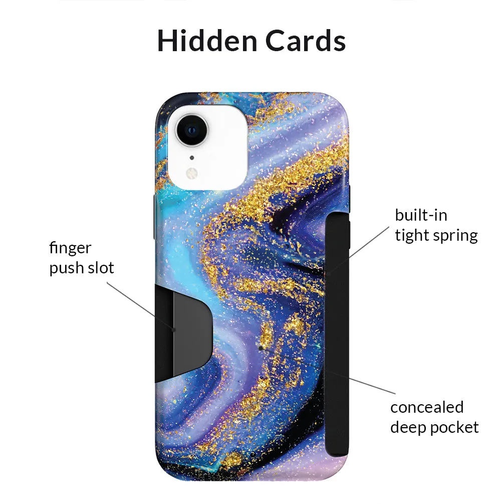 Galaxy Glitter iPhone Wallet Case