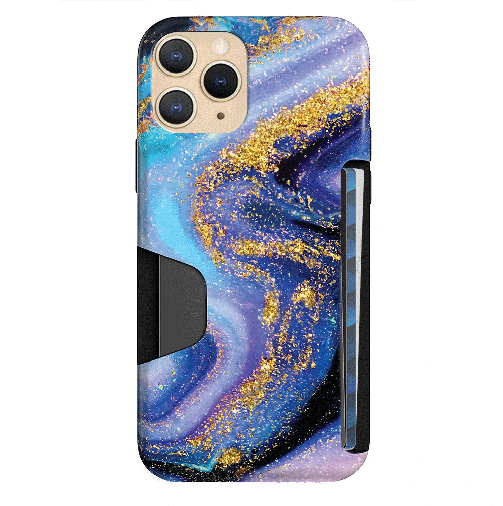 Galaxy Glitter iPhone Wallet Case