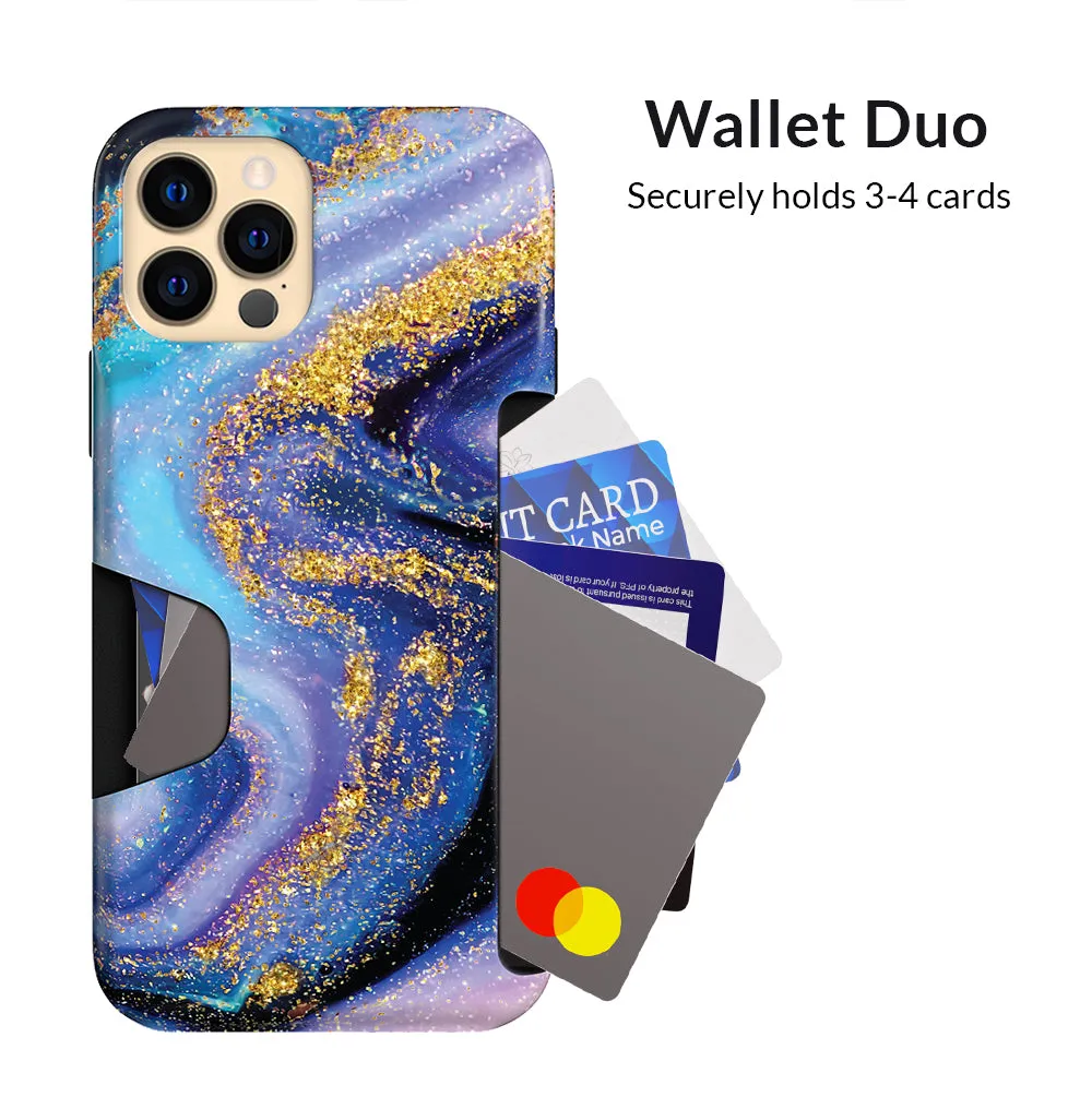 Galaxy Glitter iPhone Wallet Case