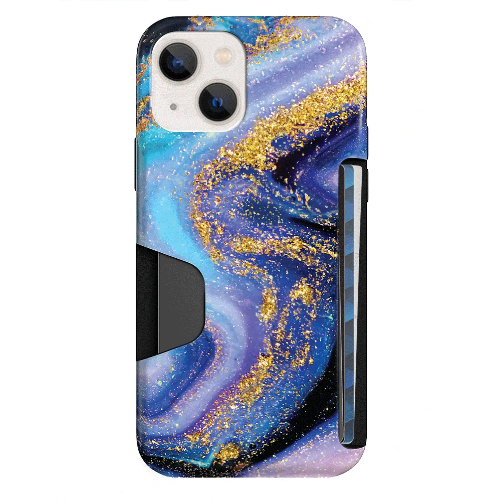 Galaxy Glitter iPhone Wallet Case