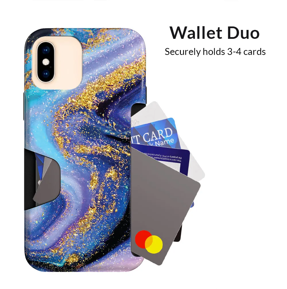 Galaxy Glitter iPhone Wallet Case