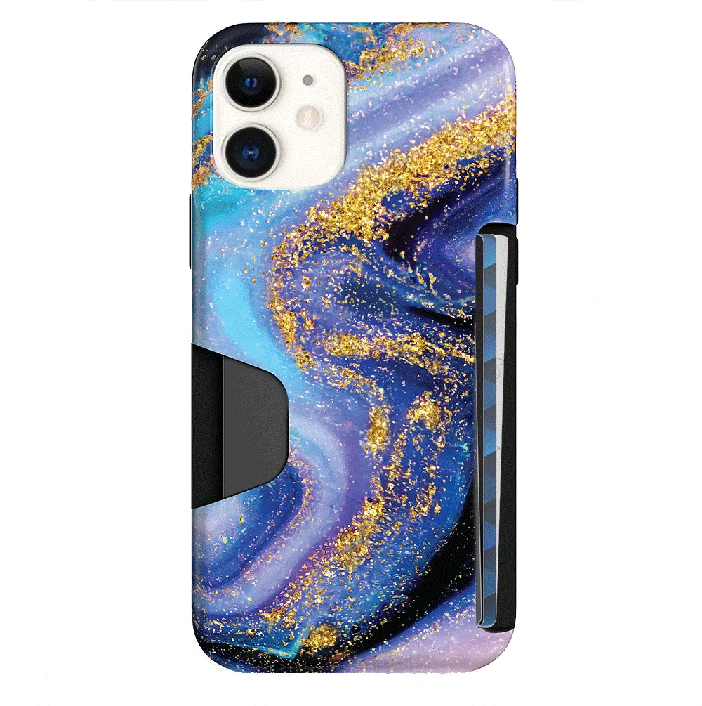 Galaxy Glitter iPhone Wallet Case