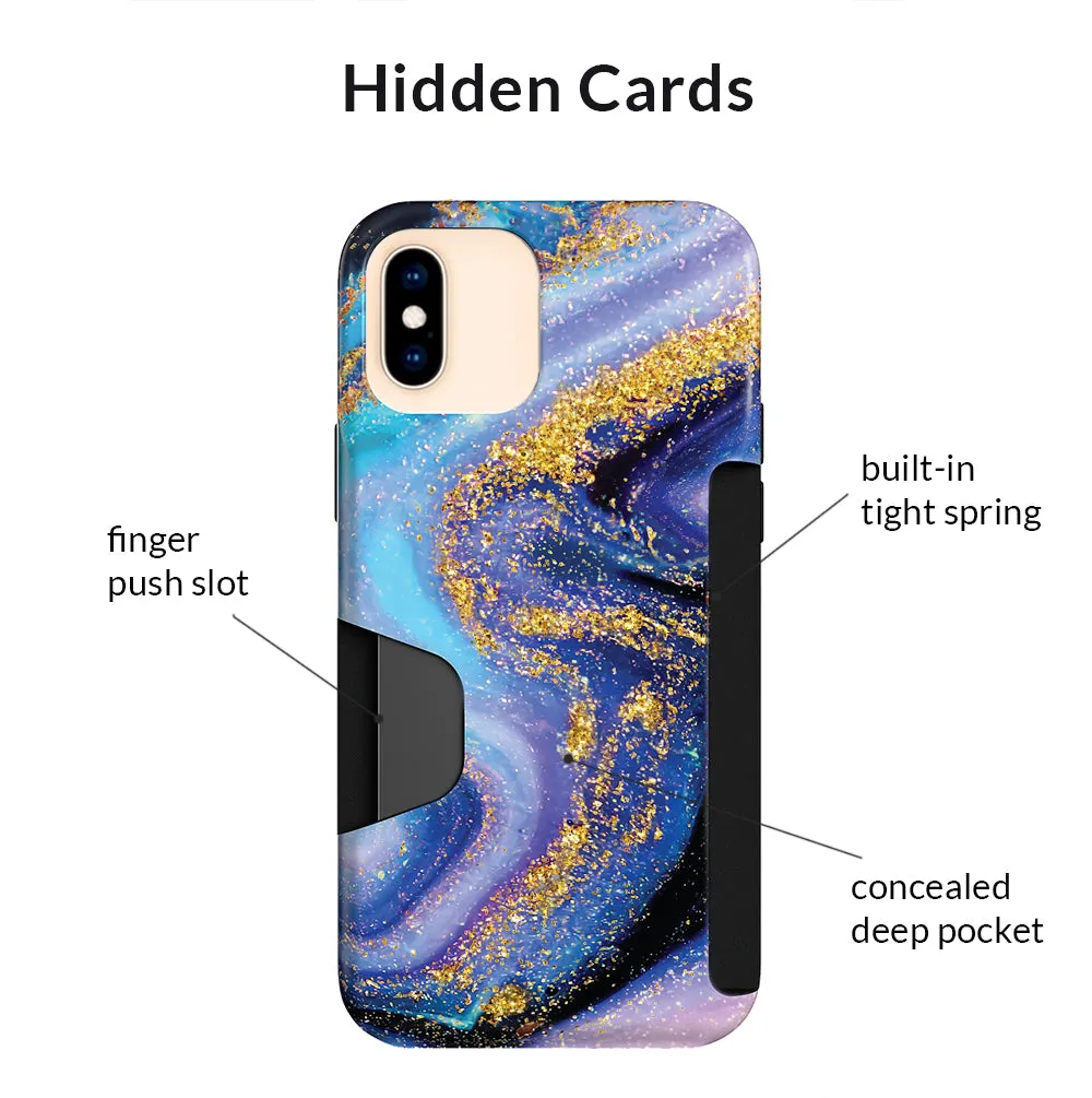 Galaxy Glitter iPhone Wallet Case