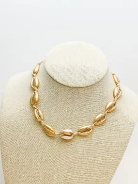 Gold Puka Shell Necklace - Gold