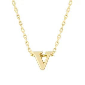 Golden Initial V Pendant