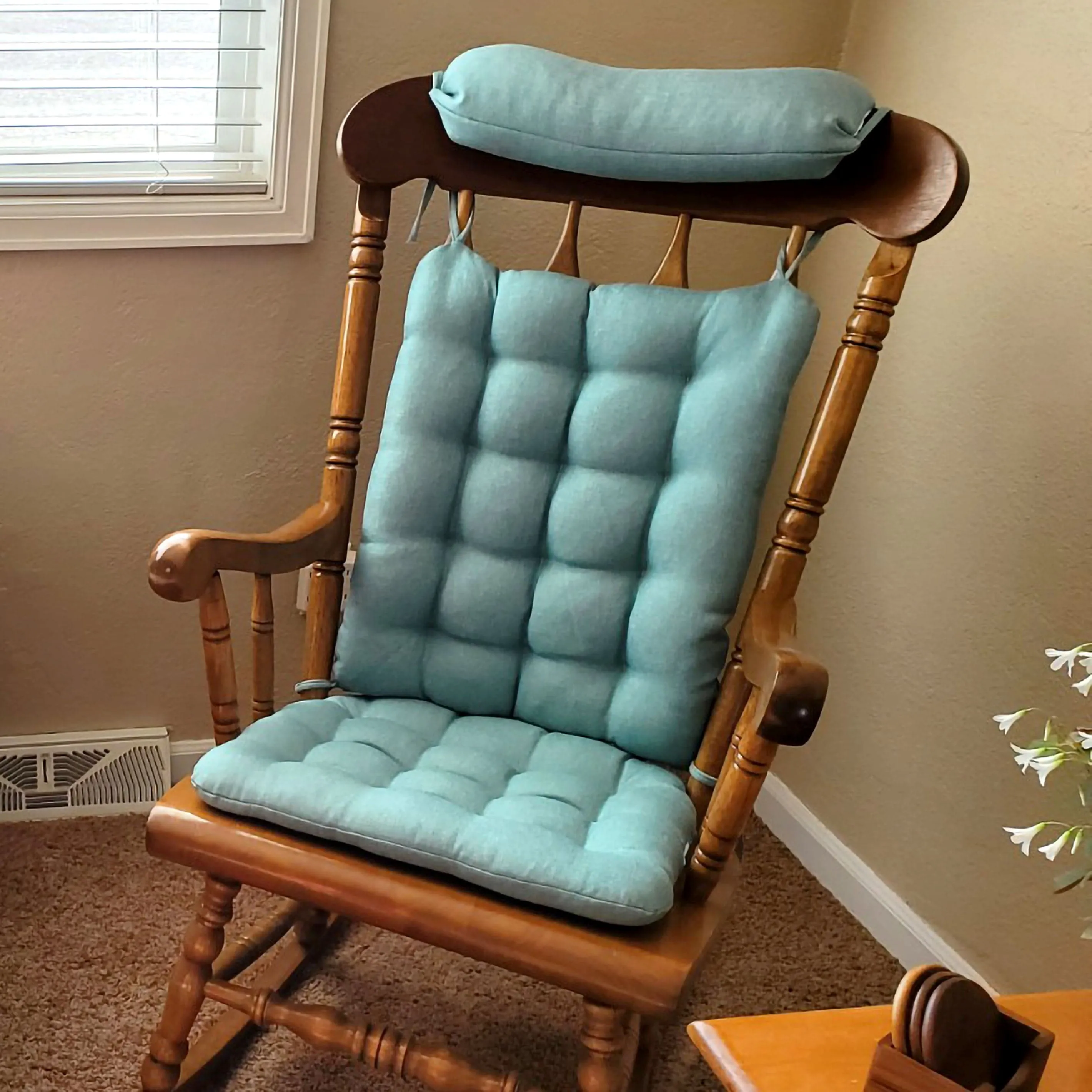 Hayden Turquoise Rocker Back Extender Pillow - Headrest Pillow