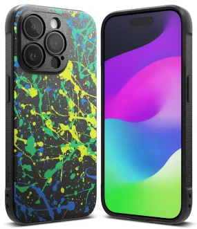 iPhone 15 Pro Case Cover | Onyx Design Series| Action Painting