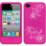 iPhone 4S Lasered Silicone Case Pink/White