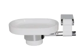 Iris wall soap holder - Chrome/White