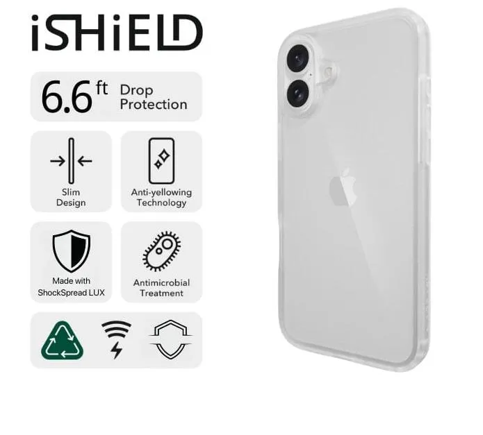 iShield Crystal Palace Clear Case for iPhone 16