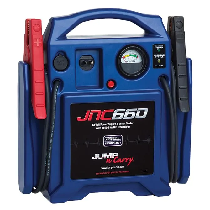 JNC660 Jump Starter with Heavy Duty Industrial Clamps, 1700 Peak Amps, 425 Cranking Amps - Portable Power Solution for Vehicle Emergencies