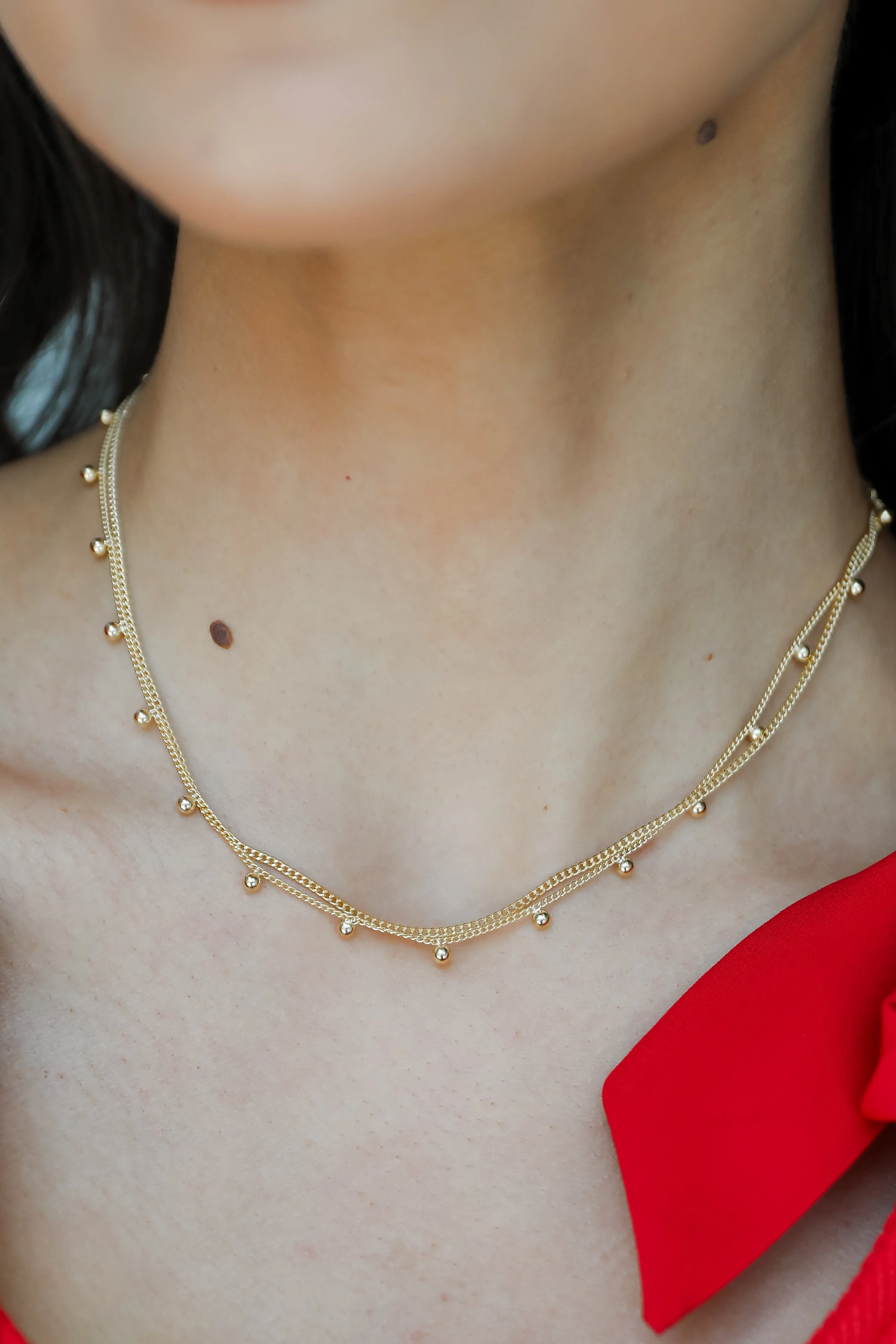 Julie Gold Layered Chain Necklace