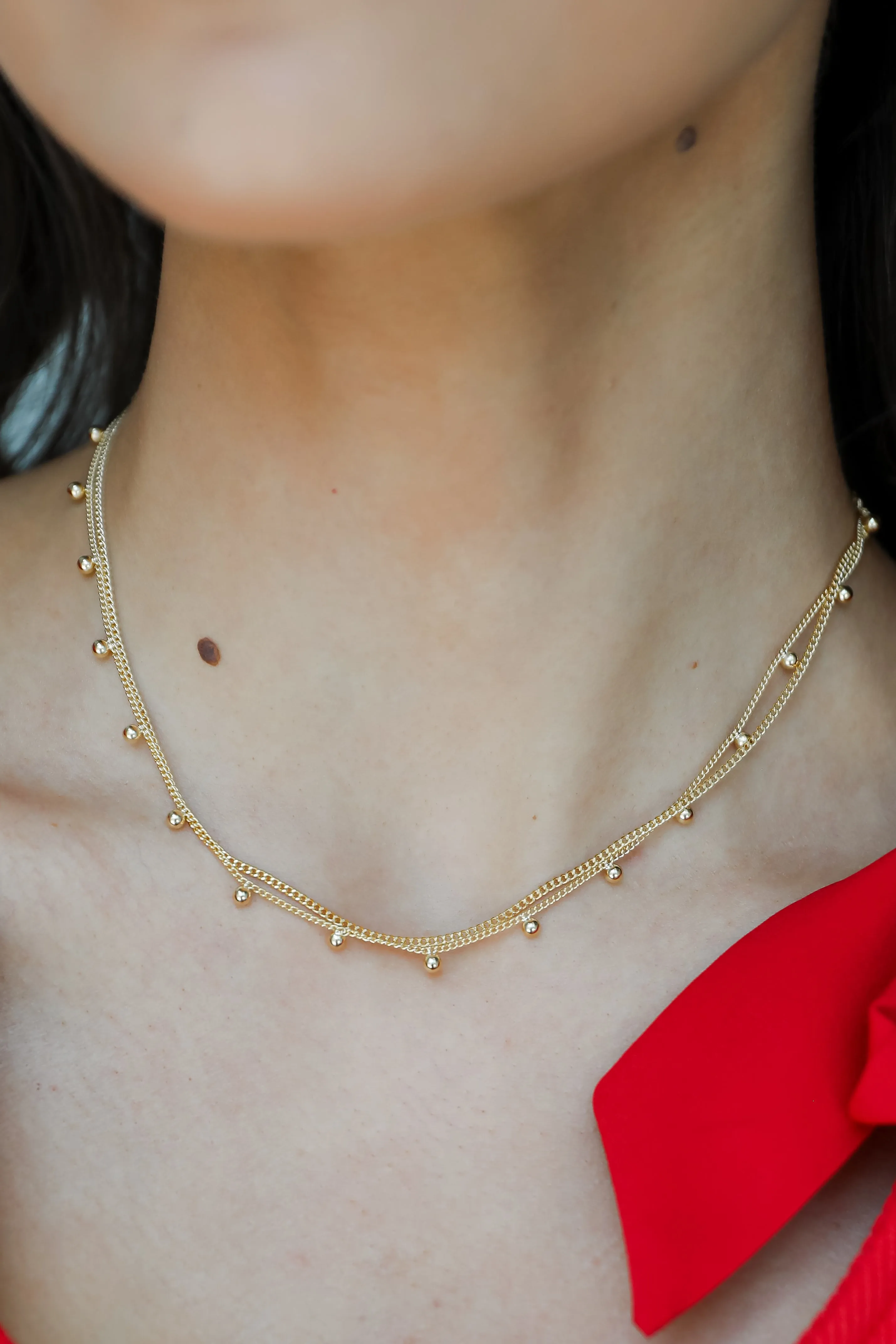 Julie Gold Layered Chain Necklace