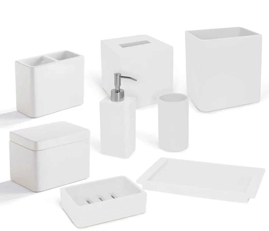 Lacca White Bath Accessories by Kassatex