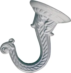 Landscapers Select GB0093L Ceiling Hook, 2-3/16 in H, Zinc, White, Ceiling Mount Mounting :CD: QUANTITY: 1