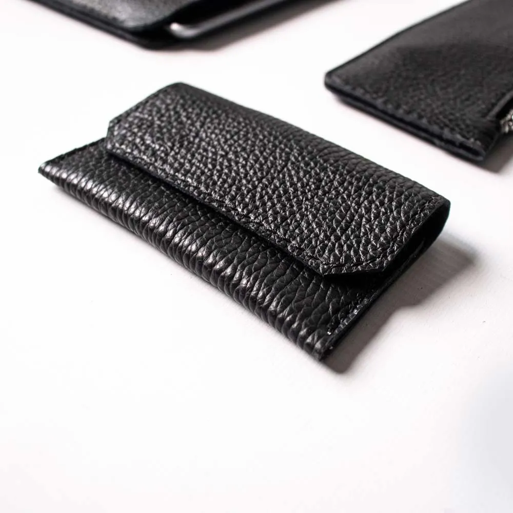 Leather Carry-all Wallet - Black and Black