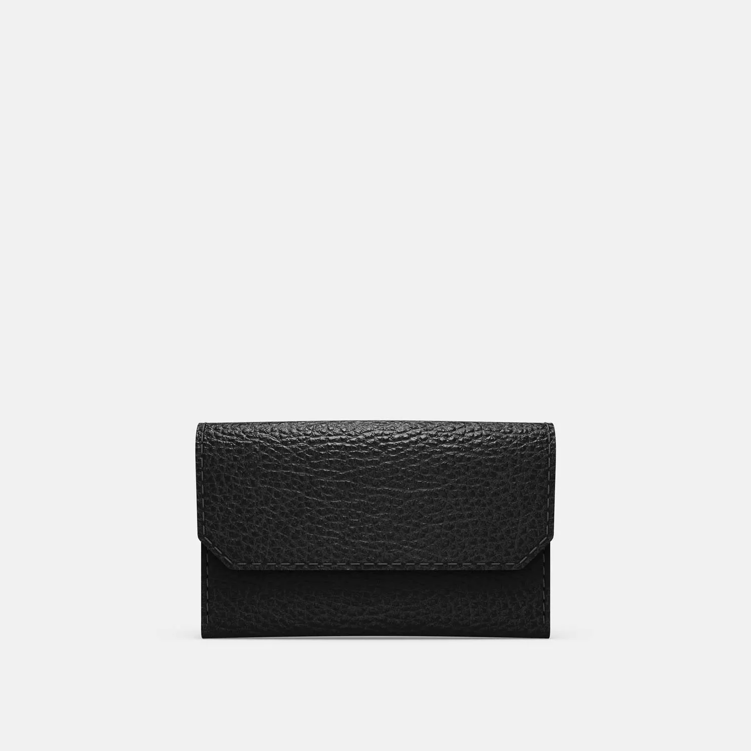 Leather Carry-all Wallet - Black and Black