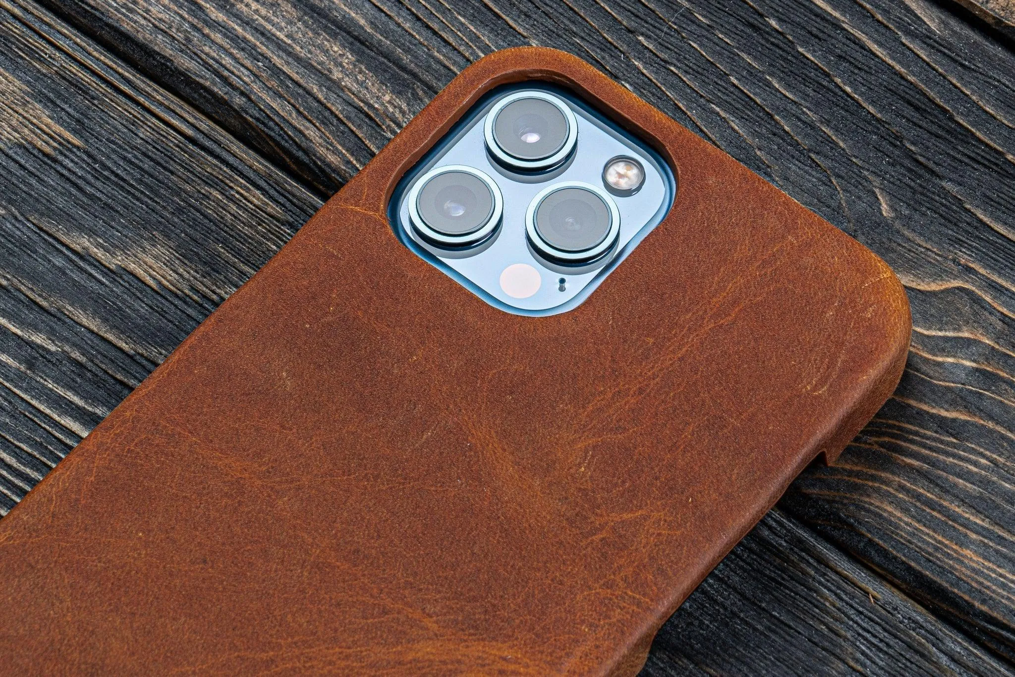 Leather iPhone 13  (6.1") Hard Back Cover