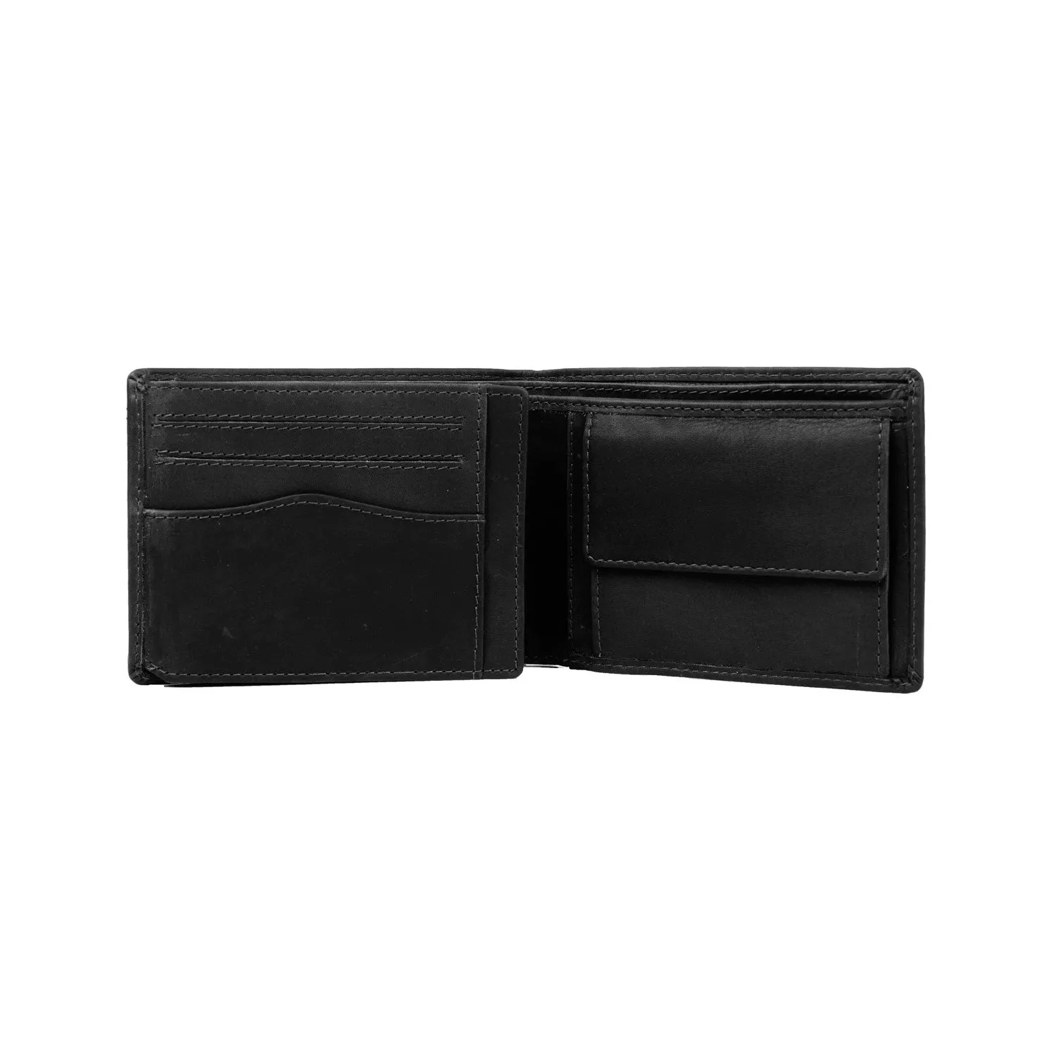 Leather Wallet Black Timo