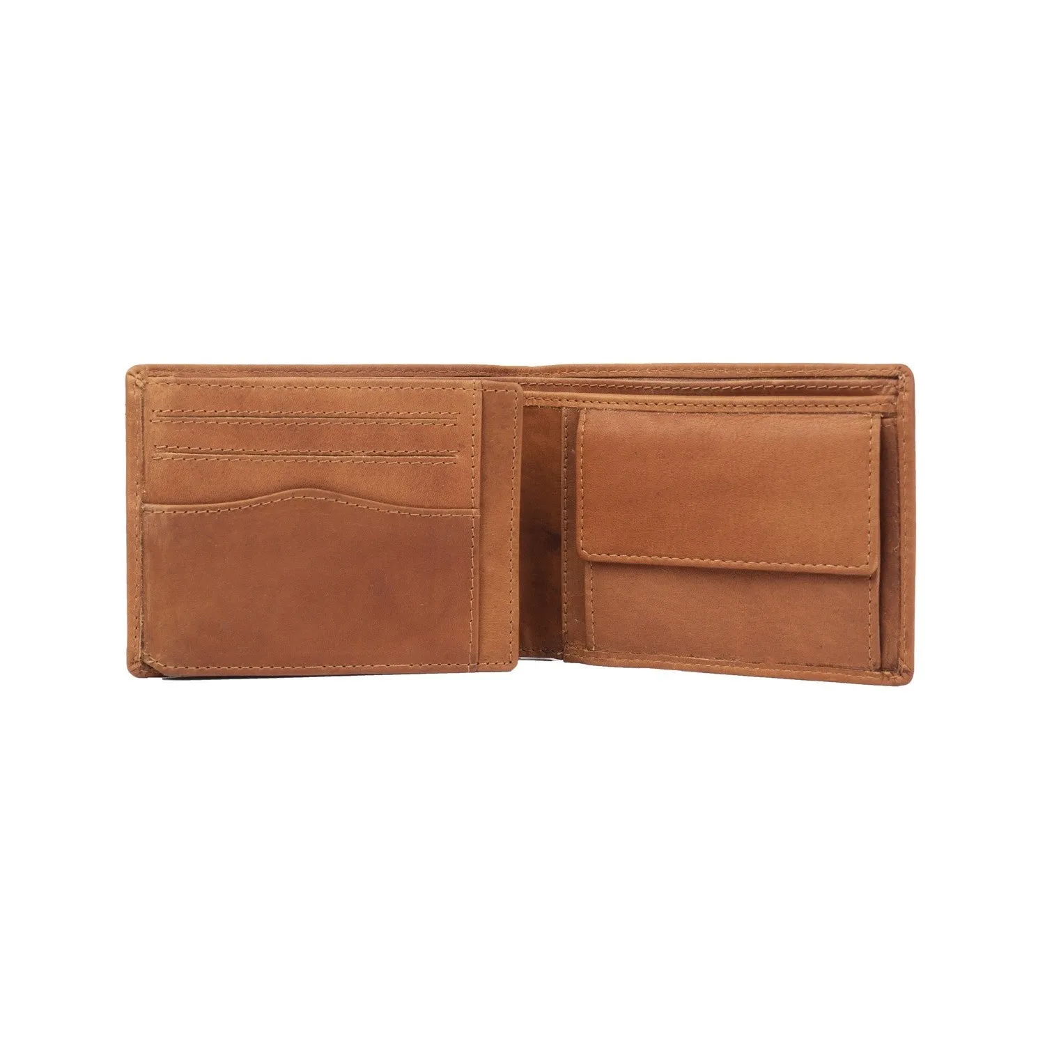 Leather Wallet Cognac Timo