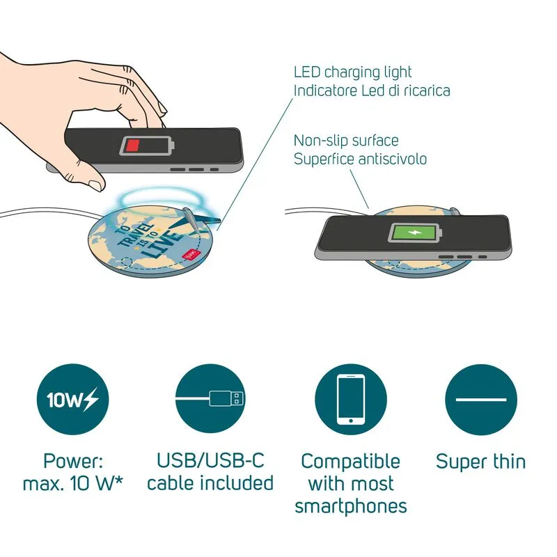 Legami Superfast Smartphone Wireless Charger - Travel