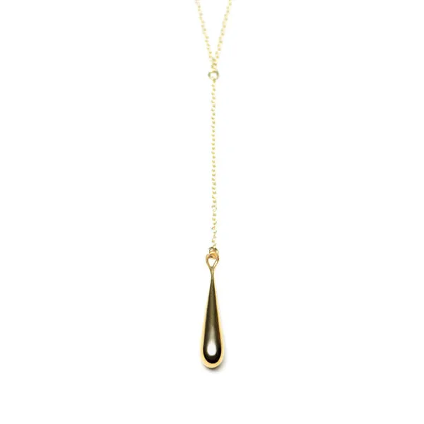 Liquid Gold Lariat Necklace Vermeil