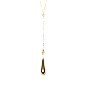 Liquid Gold Lariat Necklace Vermeil