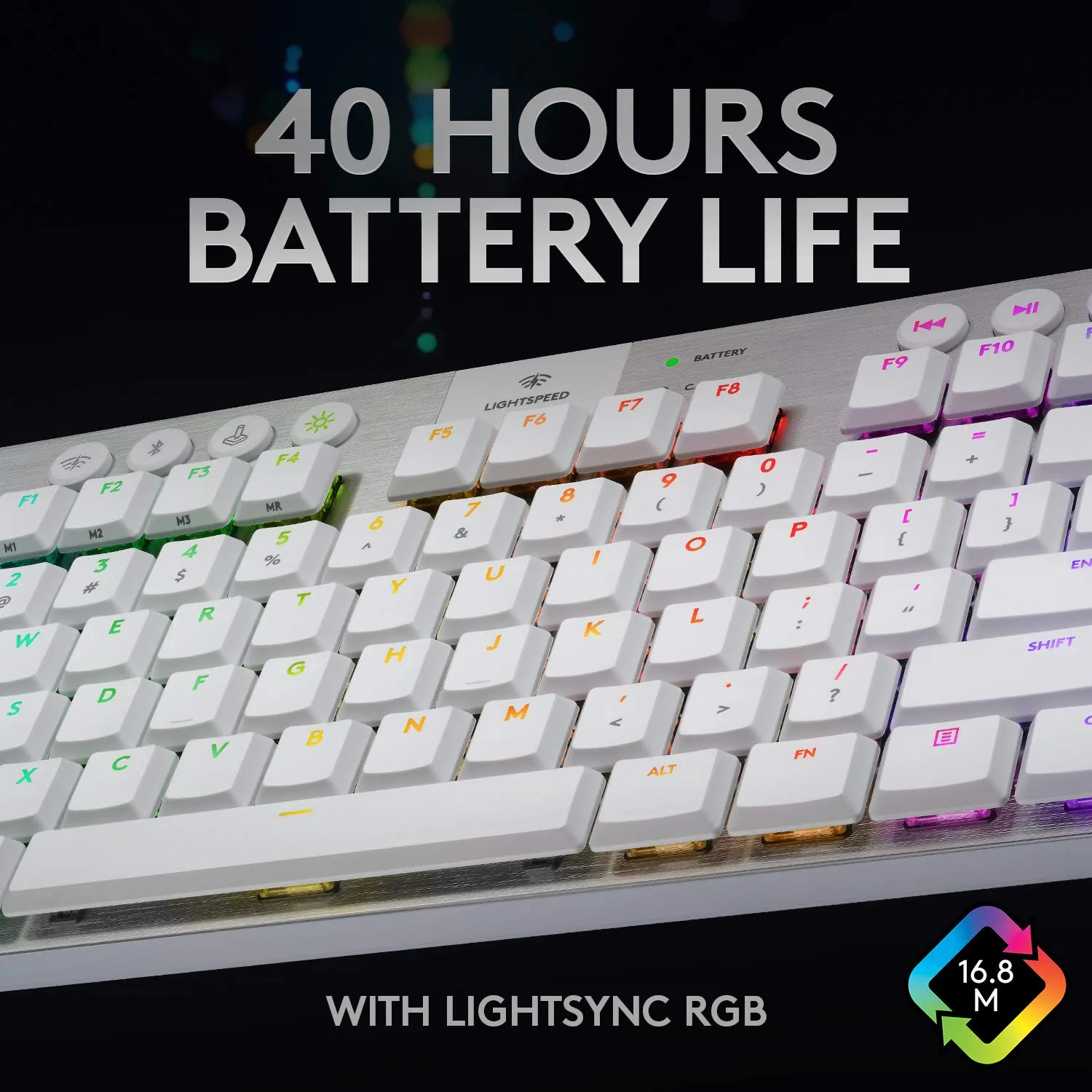 Logitech G915 X Lightspeed TKL 無線 RGB 機械電競鍵盤 - Ice White 冰雪白色 英文 觸感軸 920-012748 原裝行貨