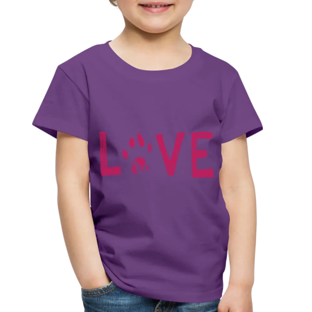 Love Pawprint Toddler Premium T-Shirt