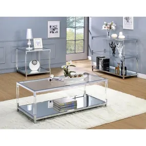 Ludvig Chrome/Clear Coffee Table