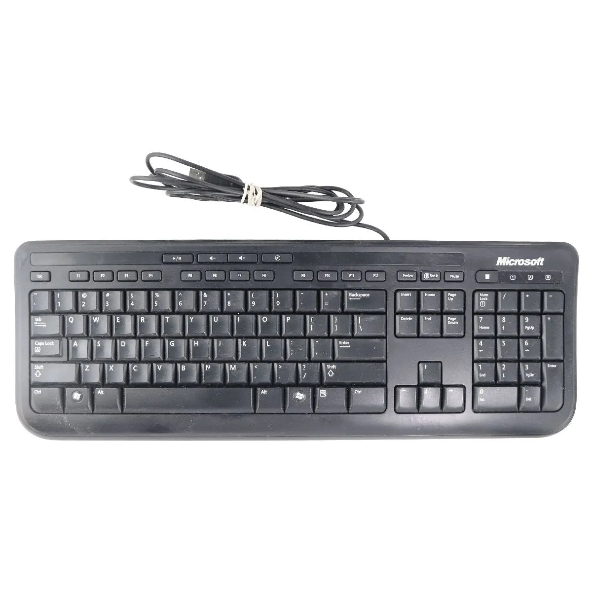 Microsoft Wired USB Keyboard 600 for Windows PC & More - Black (1366)