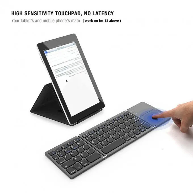 Mini Foldable Bluetooth Keyboard with Touchpad