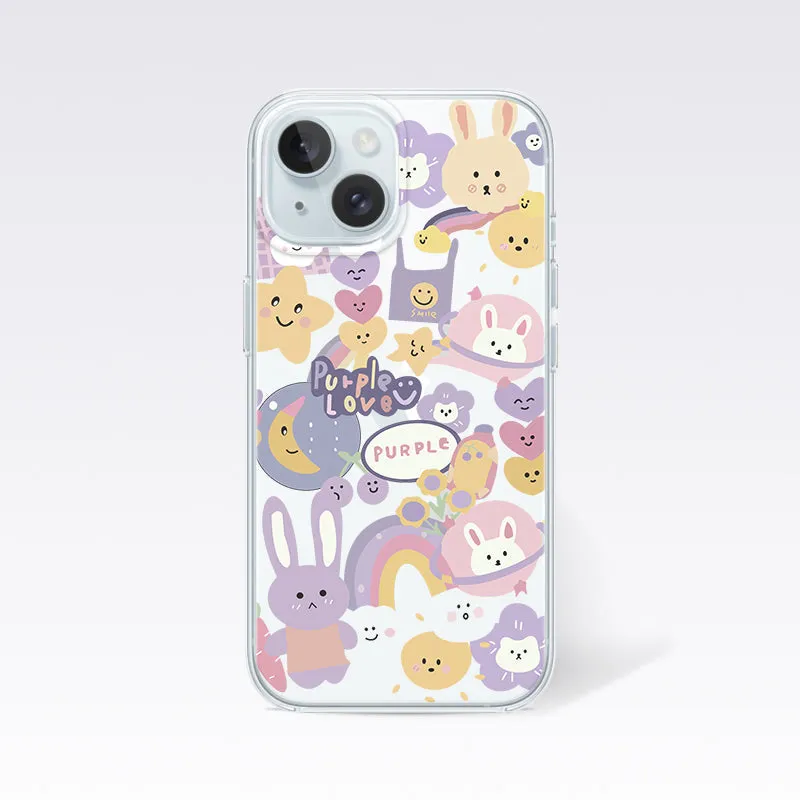 Multiple Toons Soft V2 Clear Silicon Cover