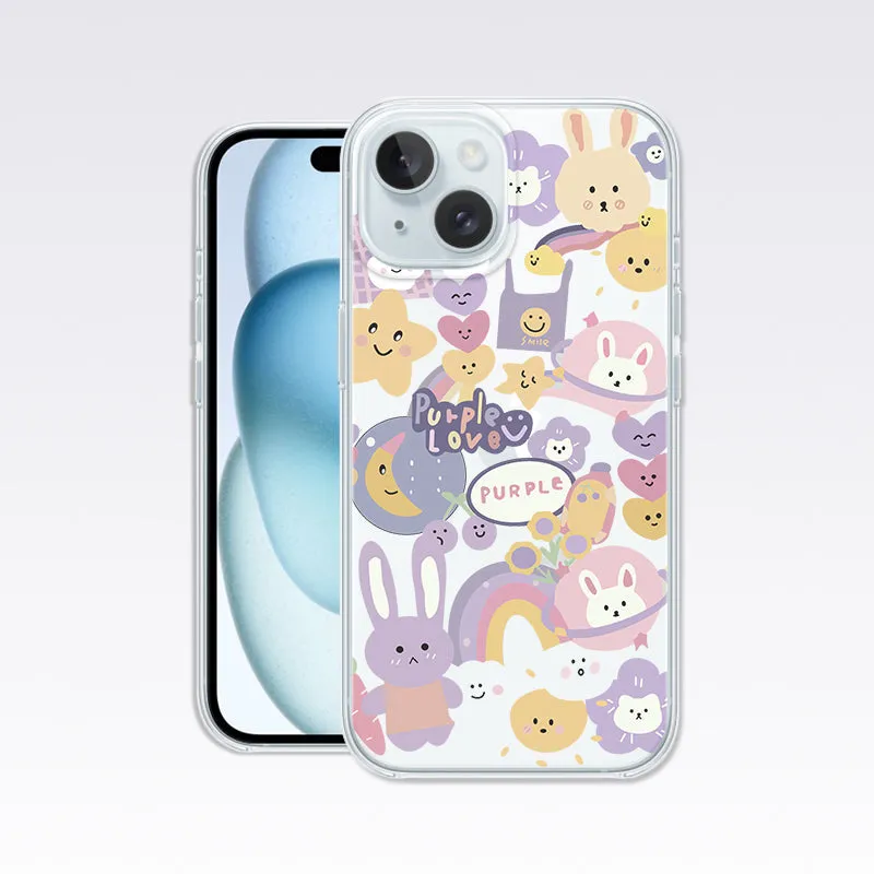 Multiple Toons Soft V2 Clear Silicon Cover