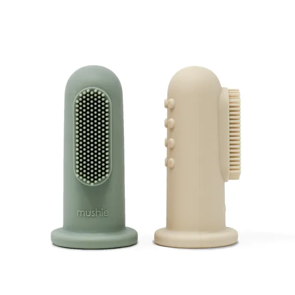 Mushie Silicone Finger Toothbrush 2 Pack