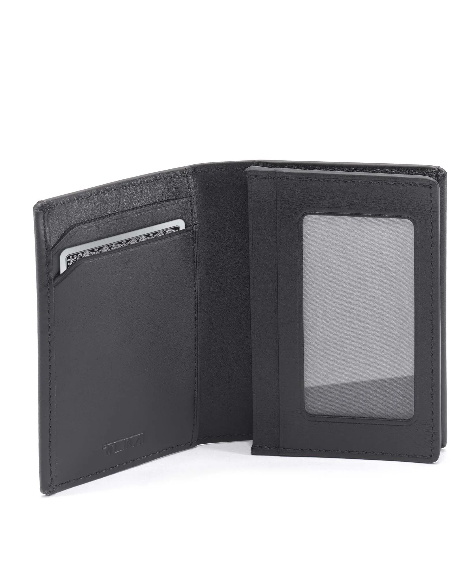 Nassau Gusseted Card Case - Black Smooth