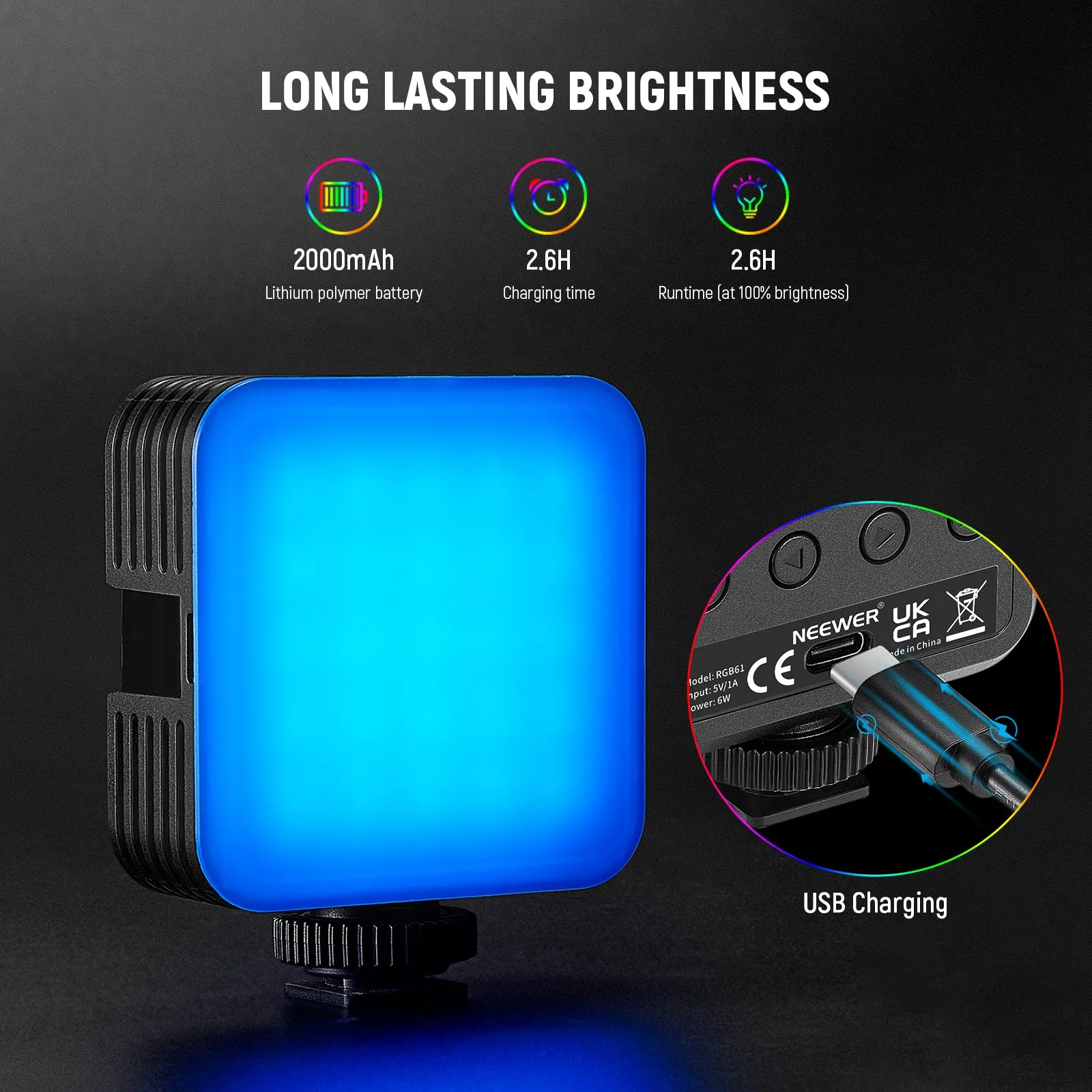 NEEWER RGB61 360° Full Color RGB Led Video Light