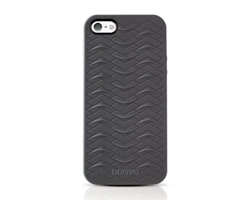 Odoyo SharkSkin Series iPhone 5 and 5S Silicone Case - Midnight Black